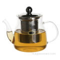 glazen filter thee maker theepot met zeef